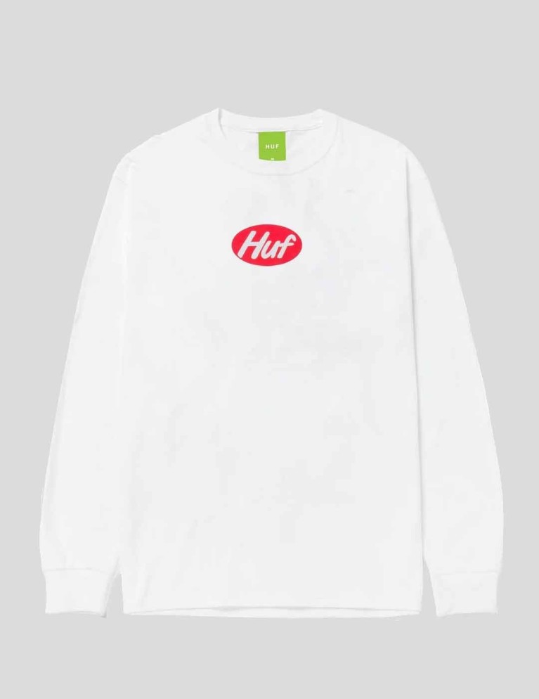 T-shirt HUF cereali killer ls tee bianco